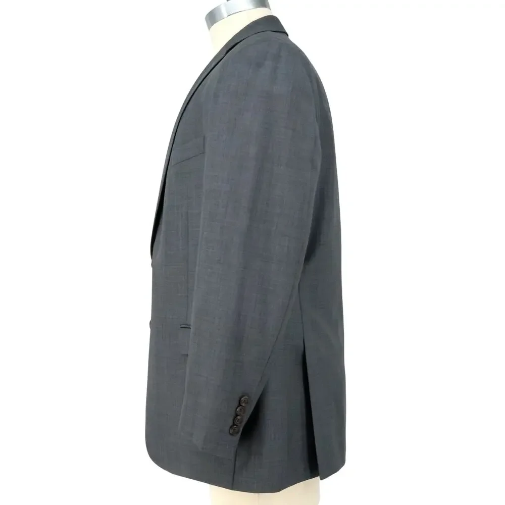 LRL Ralph Lauren Sport Coat Mens 44R Gray Wool Lined Blazer Jacket Preppy